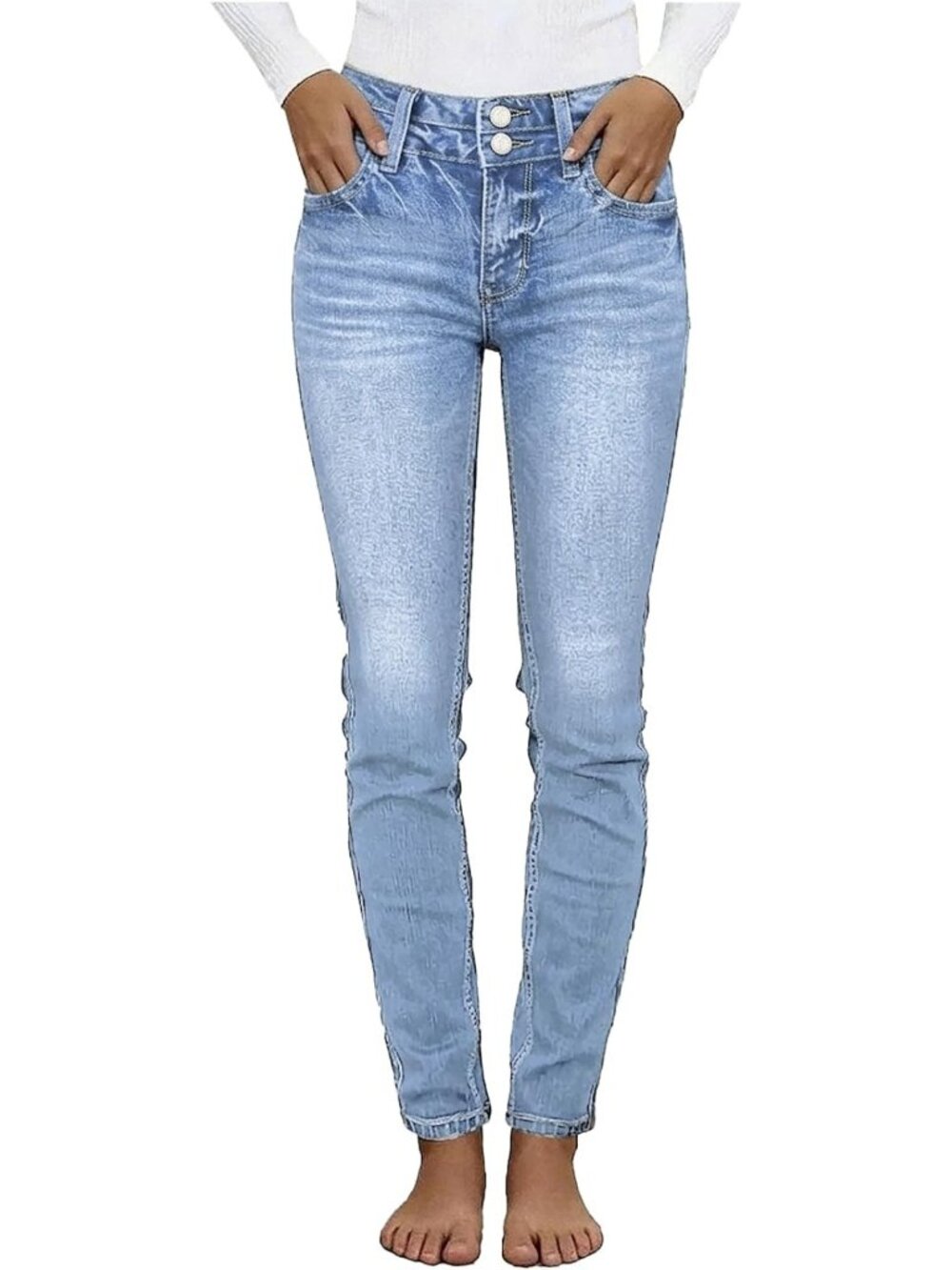High Rise Skinny Jeans for Women | Butt Lifting, Slim Fit, Stretchy, Casual